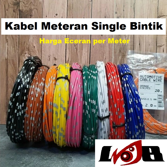 Kabel Single Merek Sinar Serabut 0.5mm Tembaga Tebal Kuat Bagus Meteran 1 Meter