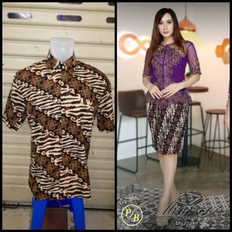 REALPICT COUPLE KEBAYA PAYET BORDIR/KEMEJA BATIK/SERAGAMAN KEBAYA NATAL