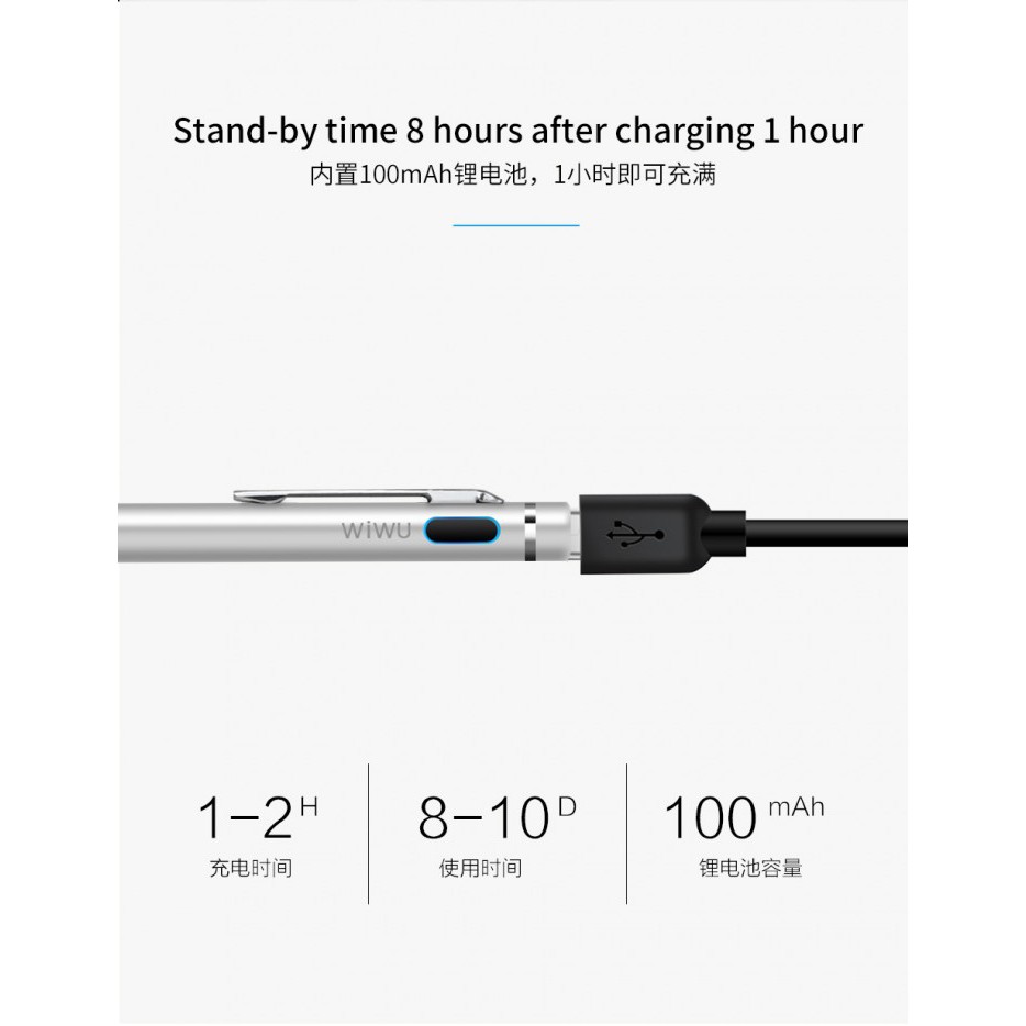Original WIWU Premium K833 Universal Capacitive Stylus Touch Pen