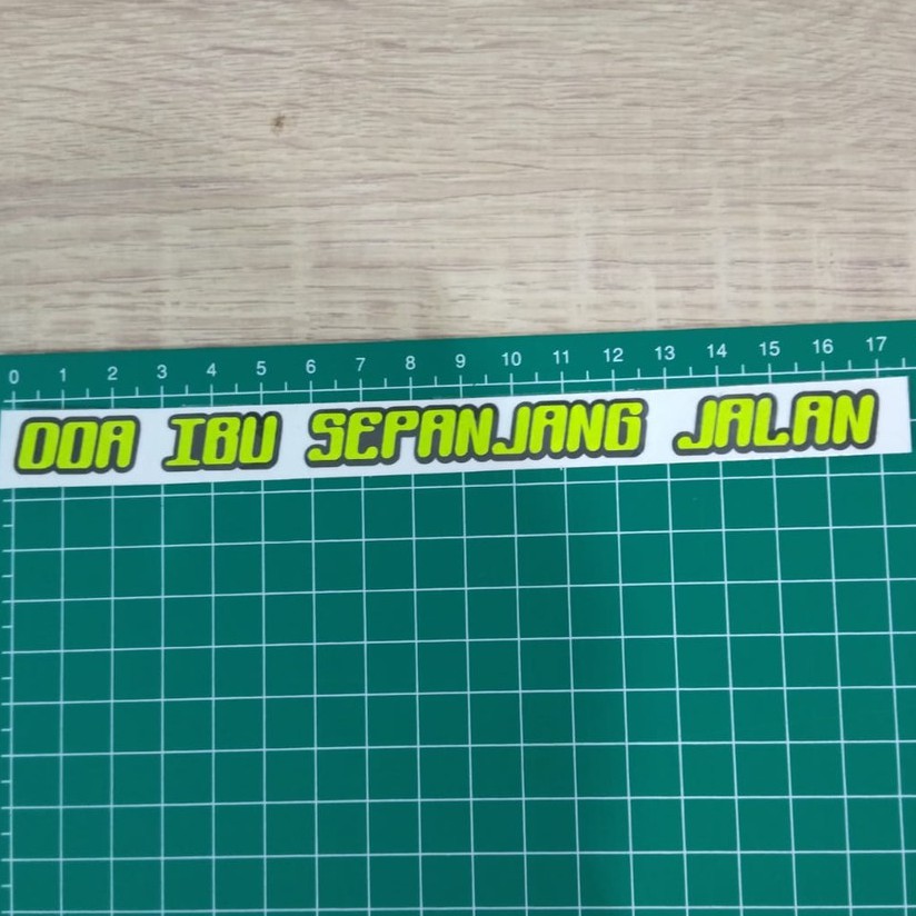 stiker visor helm doa ibu sepanjang jalan