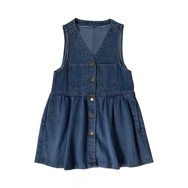 JEANS DRESS ROMPER GAUN IMPORT WANITA MX523