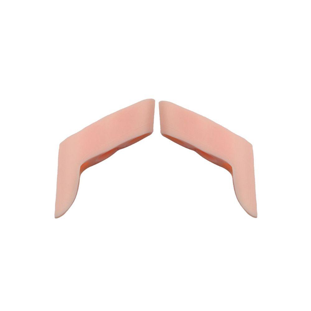 R-flower 2pcs Toe Separators Guards Pad Korek Tiga Lubang Varus Valgu Alat Perawatan Kaki