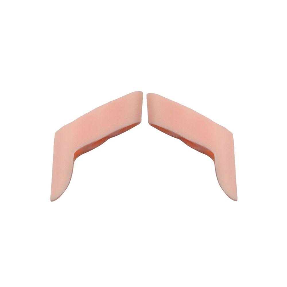 R-flower 2pcs Toe Separators Guards Pad Korek Tiga Lubang Varus Valgu Alat Perawatan Kaki