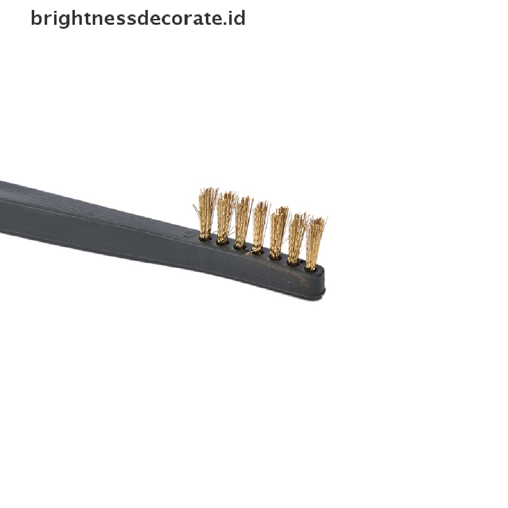 [birth] 3x Mini Wire Brush Set Brass Nylon Stainless Bristle Cleaning Tool Cleaner [ID]