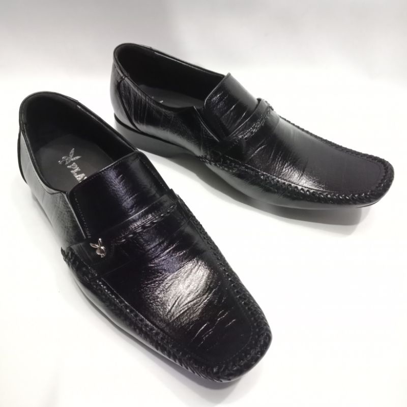Sepatu Pantofel Formal Pria - Pantofel Kerja Pria - Kulit Asli Timbul - Playboy