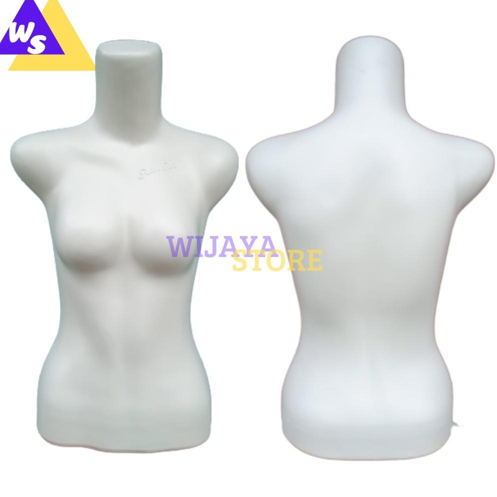 COD Manekin Patung Baju Wanita Setenga Badan Putih butek NK