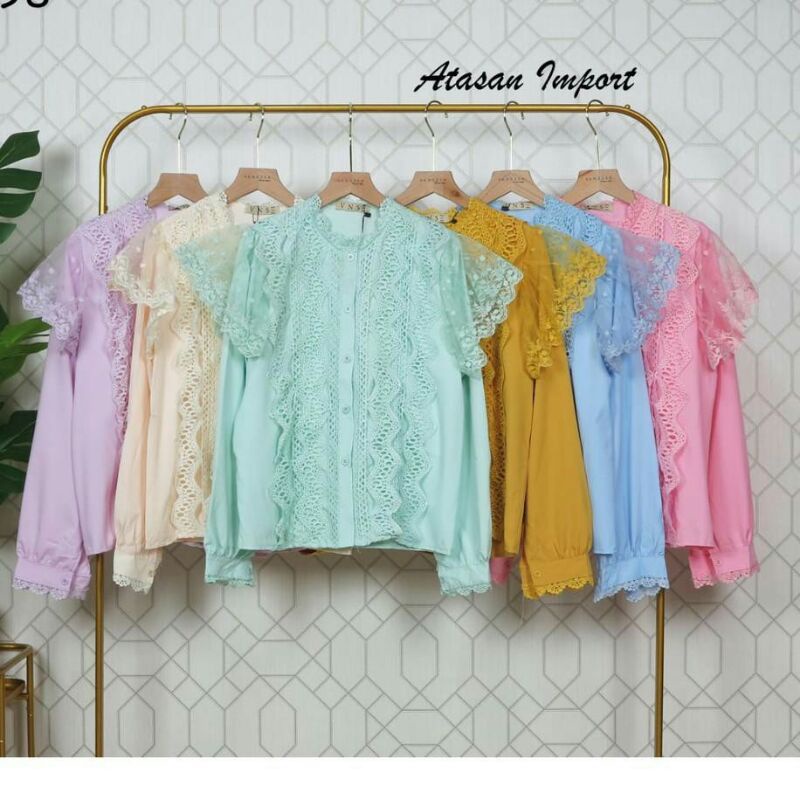 VNS Atasan kemeja Brukat Import premium