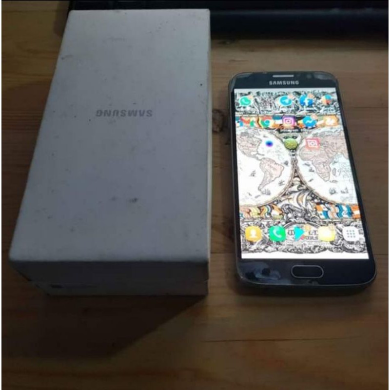 Galaxy S6 Flat Samsung ram3 internal 128 kondisi minus Second