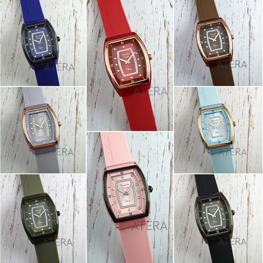 ALEXANDRE CHRISTIE AC 2847 WANITA ORIGINAL / JAM TANGAN CEWEK ALEXANDER AC2847 RUBBER KARET ROSEGOLD