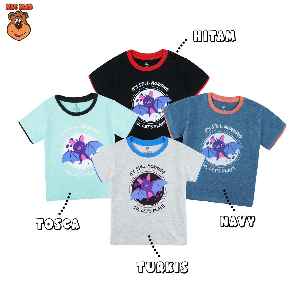MacBear Baju Anak Laki laki Kaos Animal Collection Bat 6 MacBear Baju Anak Laki laki Kaos Animal Collection Bat 6