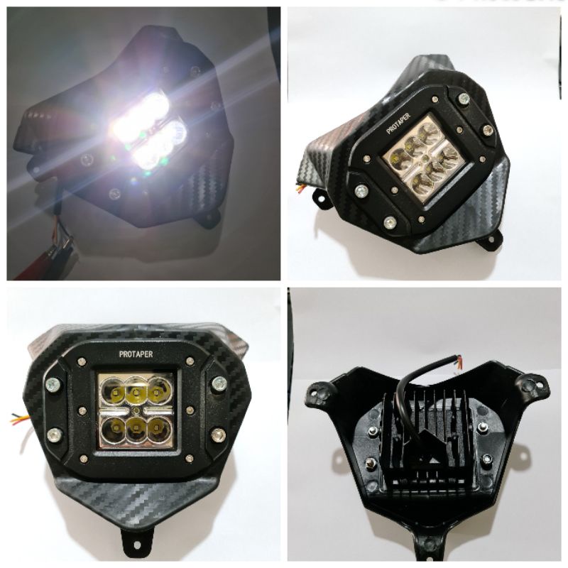 lampu depan wr 155 supermoto model led super terang pnp kedok bawaan headlamp yahama wr 155