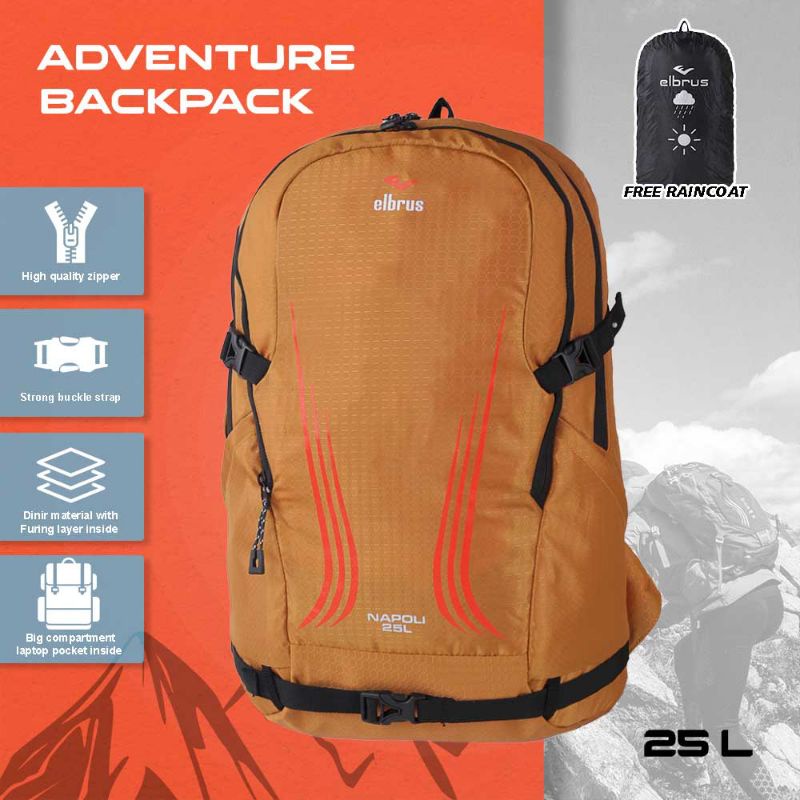 Tas Backpack Pria Wanita Terbaru 25 Liter Premium Material | Daypack Original | Tas Ransel Travelling Adventure Outdoor Kerja Sekolah