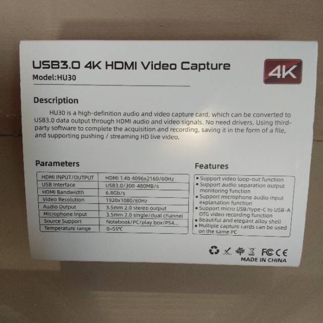 Netline USB3.0 HDMI Video Capture 4K+Mic