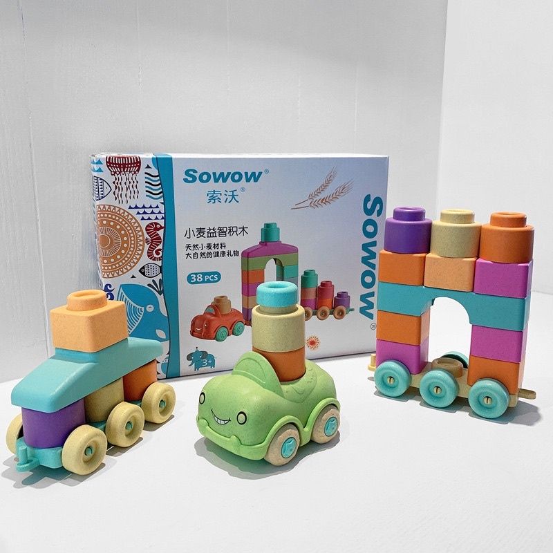 sowow baby softblock soft car toy balok bayi bpa free