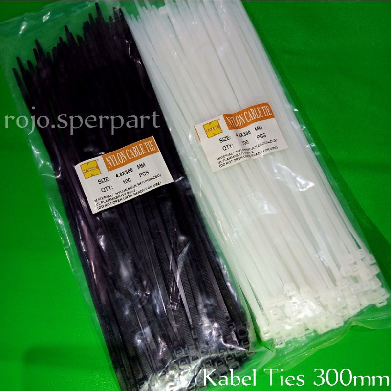 

Kabel Ties 300mm (30cm) HITAM/PUTIH