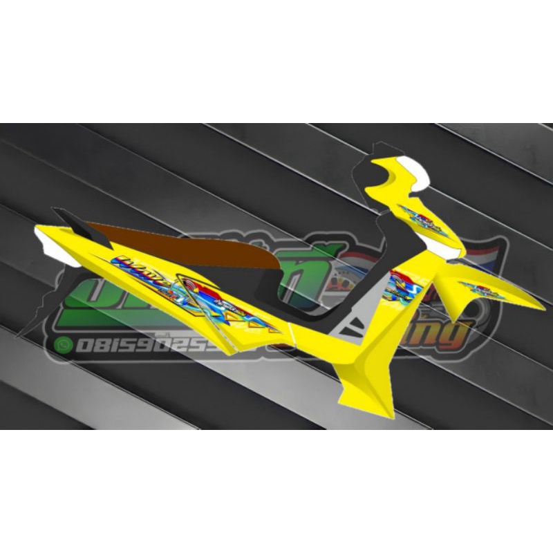 STRIPING SUPRA X 125 WAVE TRANSPARAN HOLOGRAM BLEZZING