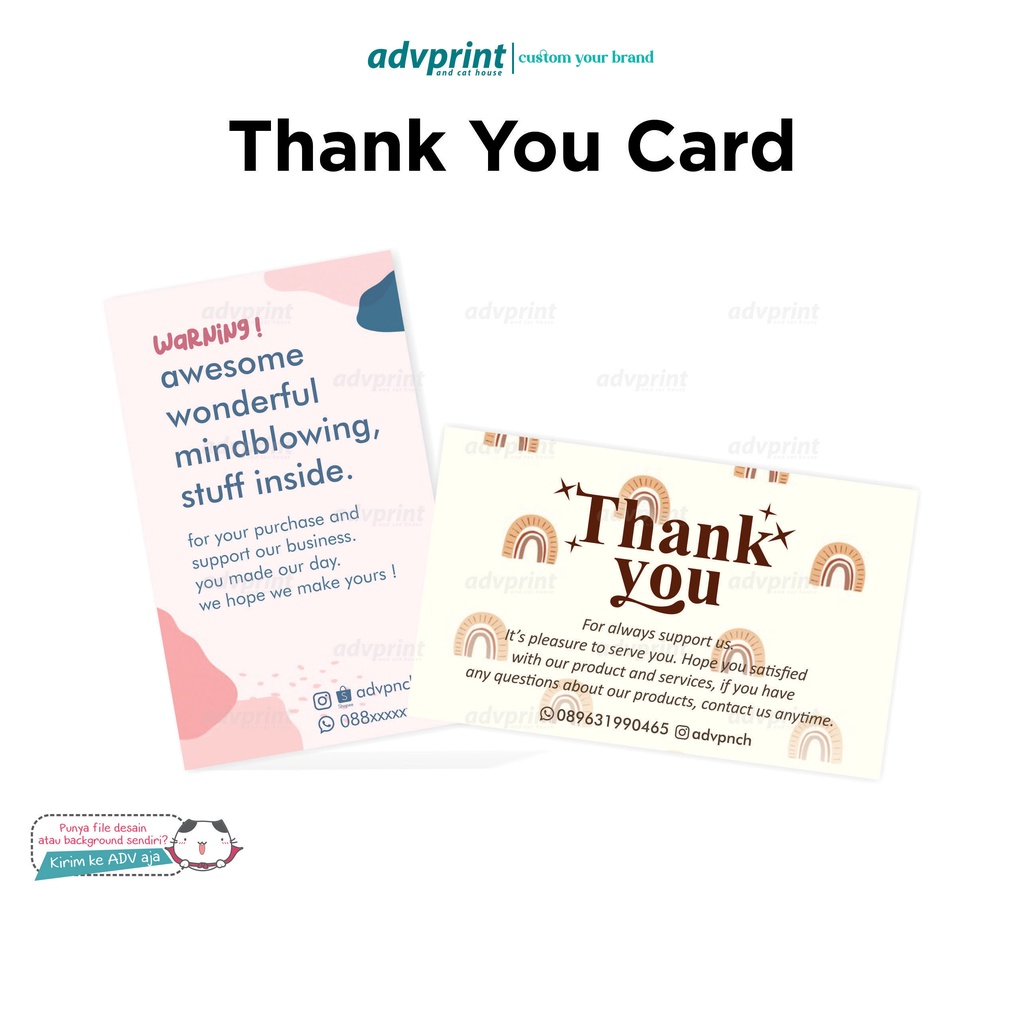 

THANK YOU CARD ◽ THANKS CARD ◽ THANK YOU CARD OLSHOP ◽ KARTU UCAPAN OLSHOP CUSTOM ◽ THANK YOU CARDAESTHETIC