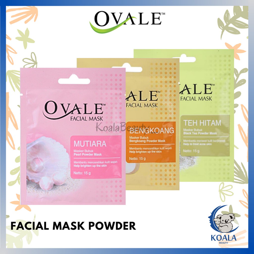 OVALE Facial Mask Powder - Masker Wajah Bubuk Ovale - 15gr