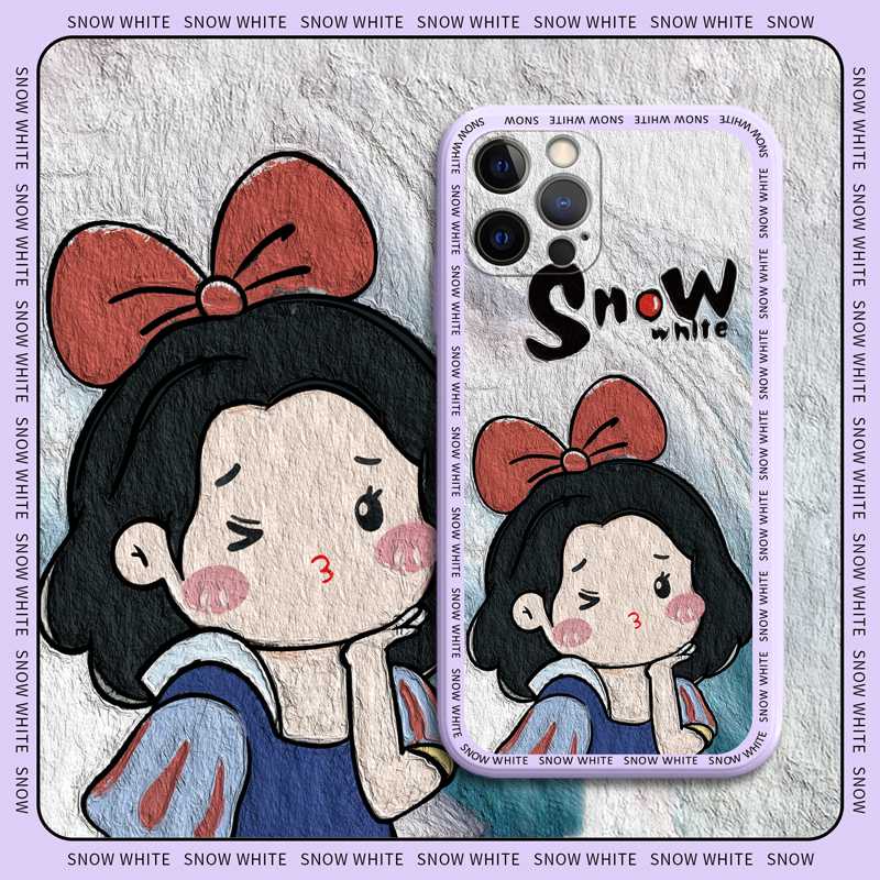 Cute Cartoon Girl Frosted Soft Case for Apple ip 13 Cover Casing Phone 6S 7 8 Plus XR XS Max iPhone 11 12 13 Pro Max Girl Fashion Ftd