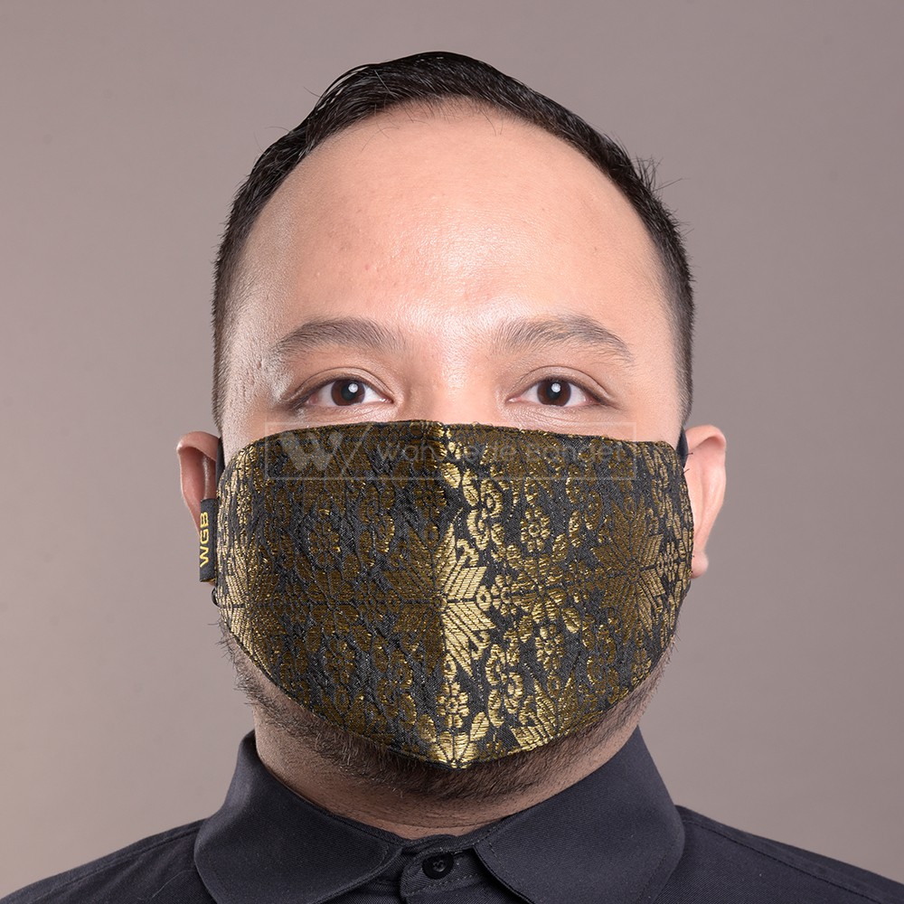 

WGB Masker Kain BATIK BIG GOLD 01 Bahan 3 Lapis Tebal Earloop WGB