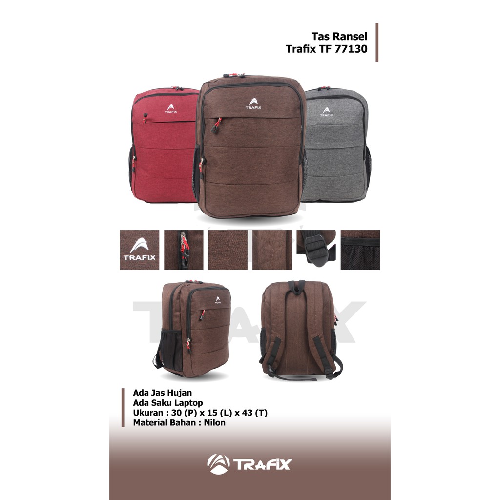 [KLIKTAS] Tas ransel laptop Trafix TF77130 backpack sekolah kuliah tas punggung