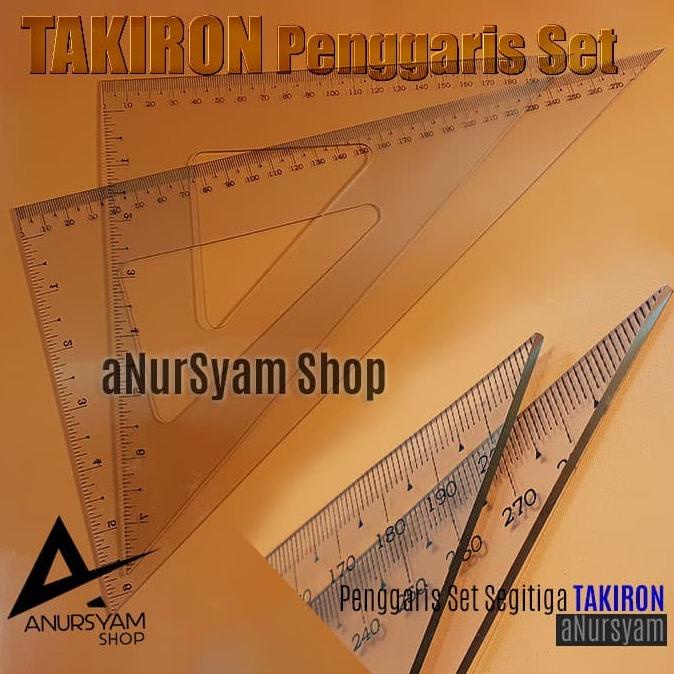 

Penggaris Segitiga Bening 1 Set (Isi 2 pcs) TAKIRON anursy44 Buru Order