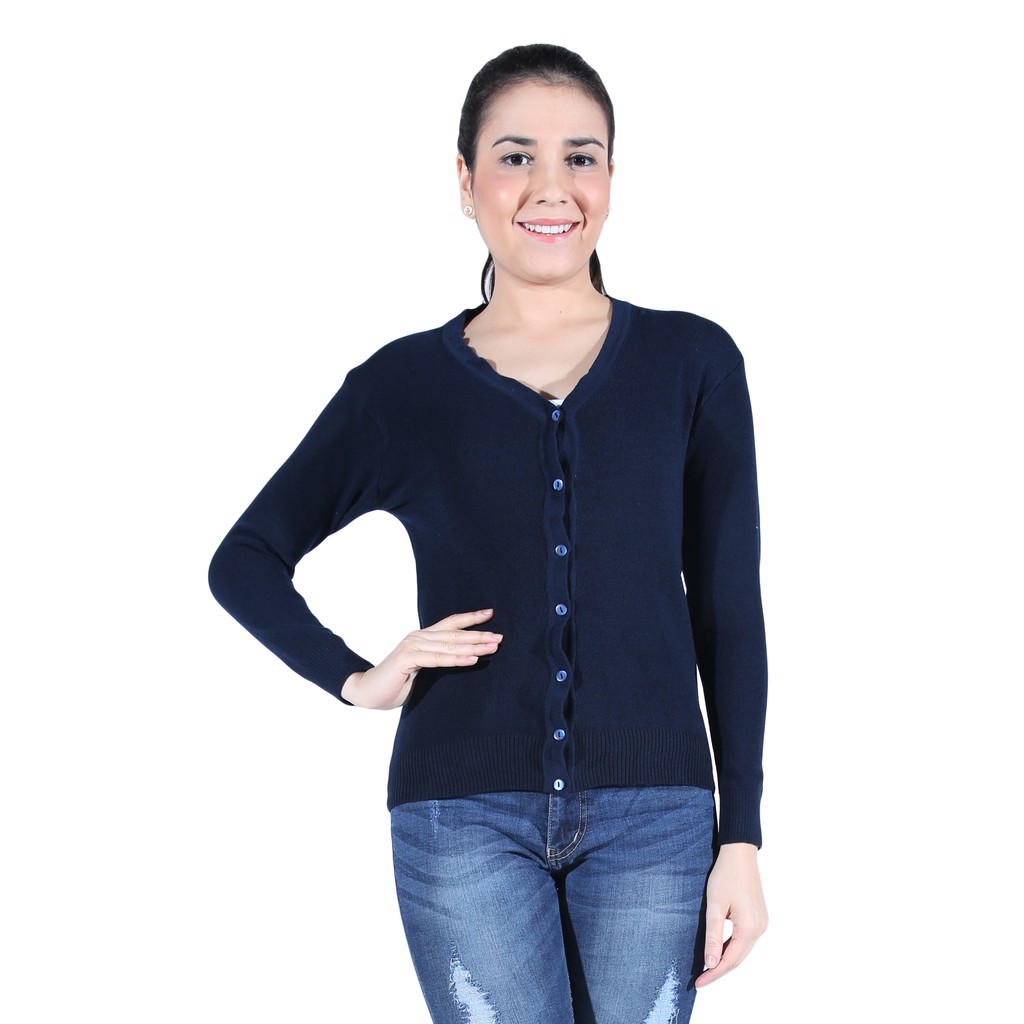 Cardigan Basic Cardigan Wanita Cardigan Rajut Cardigan Long Sweater