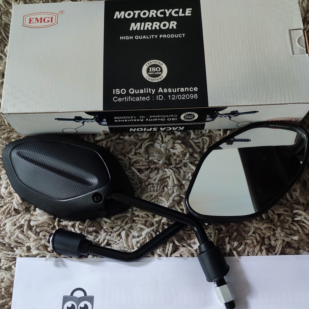 Spion Motor Beat Lama Karbu Beat FI High Qualigy Asli EMGI Kaca Cembung kode 9231-4