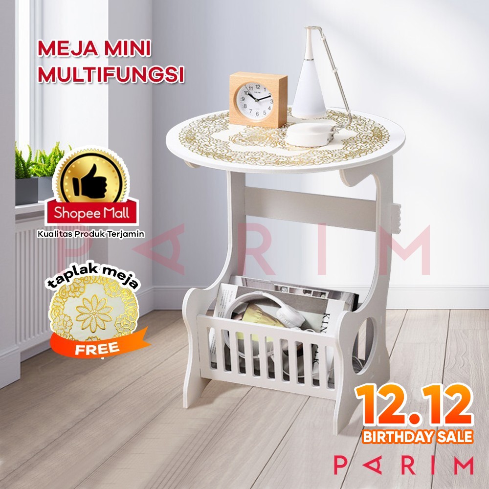 PARIM MEJA SUDUT BULAT TABLE MINIMALIS VINTAGE COFFEE TABLE MEJA KECIL