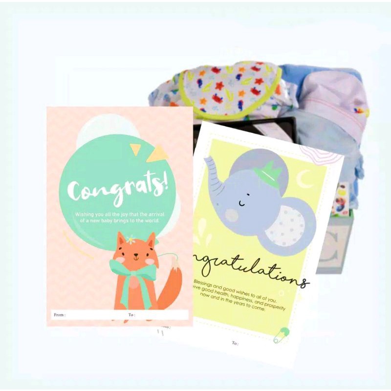 Kartu Ucapan Kelahiran Bayi / Gift Card / Greeting Card Baby Born