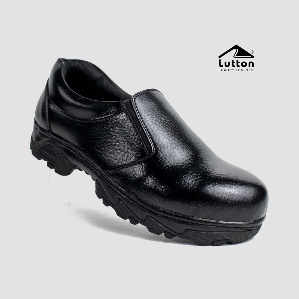 SEPATU SAFETY SLIP ON PRIA SEPTY SLIP ON TANPA TALI SEPATU SAFETY SEMI BOOTS PRIA KULIT TALI SEPATU SAFETY TANPA TALI - PENDEK TALI SAFETY