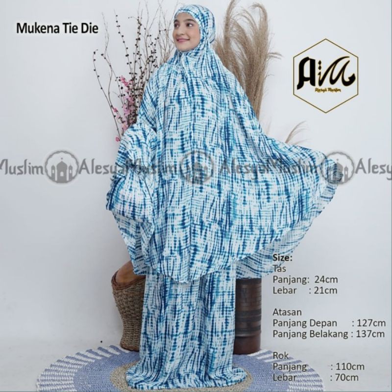 Mukena Tie Die Motif Dan Warna Random