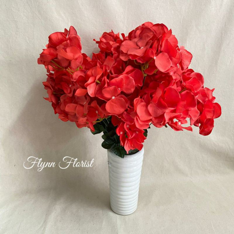 Bunga Hydrangea X5 (satuan) Bunga Artificial / Bunga Plastik / Bunga Dekorasi / Pernikahan-1