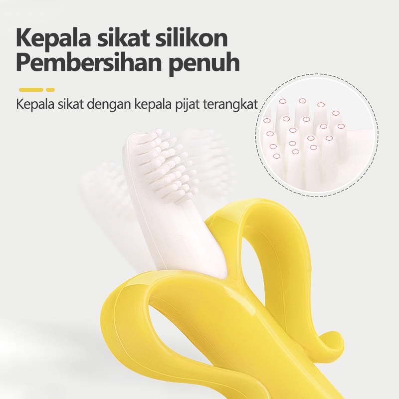 Teether bayi/Baby banana teether/Mainan Gigitan Bayi Motif Pisang/Gigitan bayi silikon L72