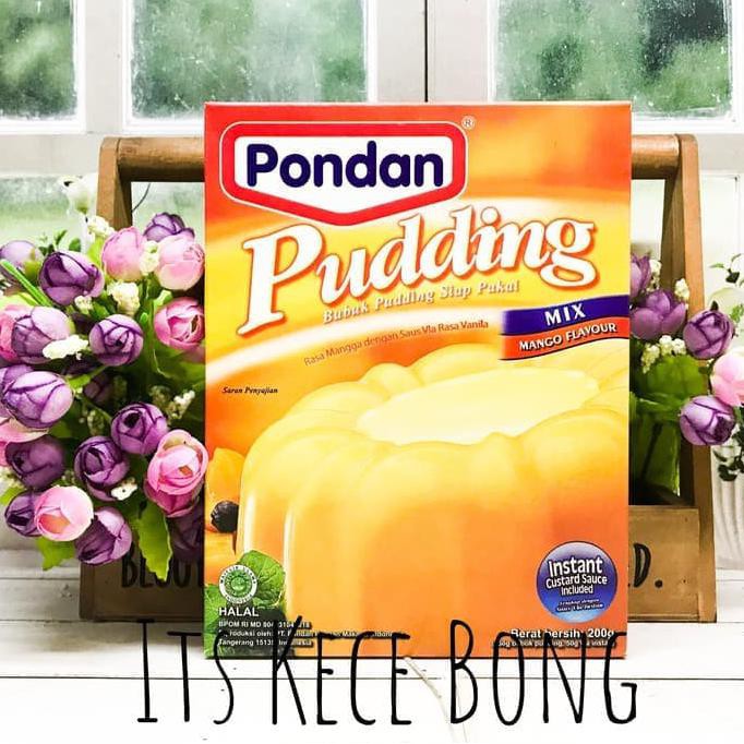

31.87-Kue- Pondan Pudding Mix Mango Flavour 200Gr / Bubuk Puding Siap Pakai -Terlengkap-Termurah-