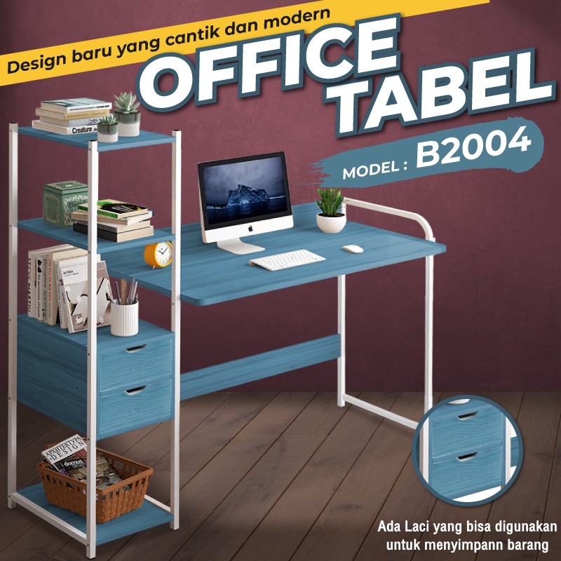MEJA KOMPUTER / MEJA KOMPUTER KAYU / MEJA BELAJAR /MEJA KANTOR / MEJA KERJA MINIMALIS / B-2004