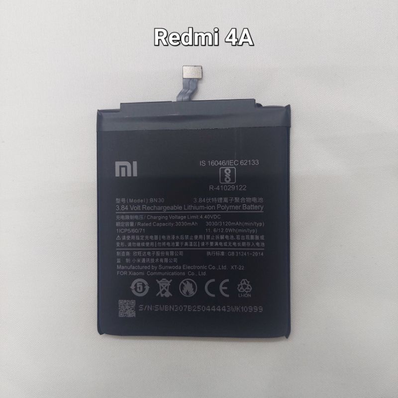 baterai Redmi 4A