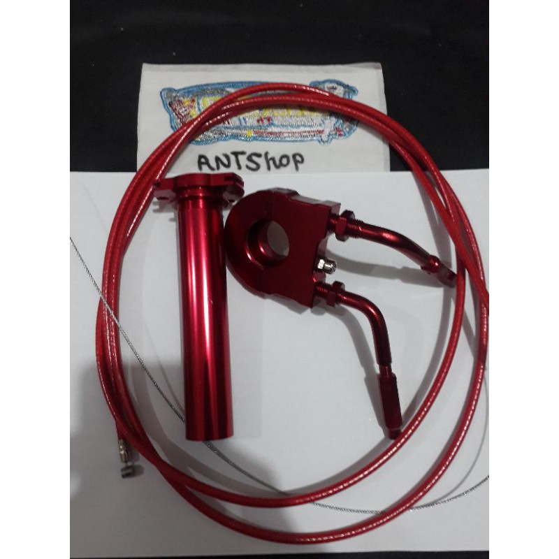 SLONGSONG GAS SPONTAN  FULL CNC PLUS 2 L GAS 2 KABEL GAS UK 190CM SERAT KARBON UNIVERSAL