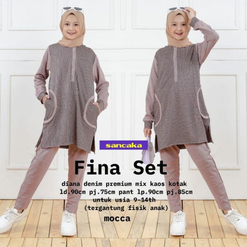FINA SET, SETELAN ANAK ORI BY SANCAKA