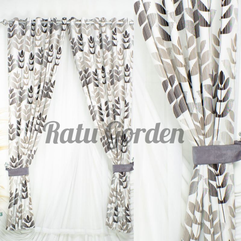 Gorden jendela rumah ukuran 2 meter/Gorden jendela panjang/Gorden pintu tengah promo/Gorden pintu ka