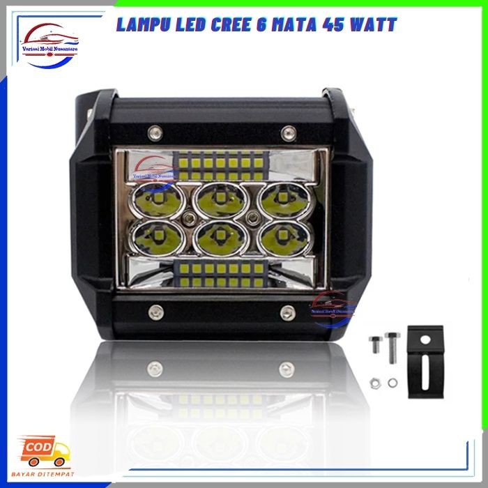 Lampu Led Variasi Tembak Sorot Kabut Depan Cree 6 Mata Variasi Mobil Universal Truk