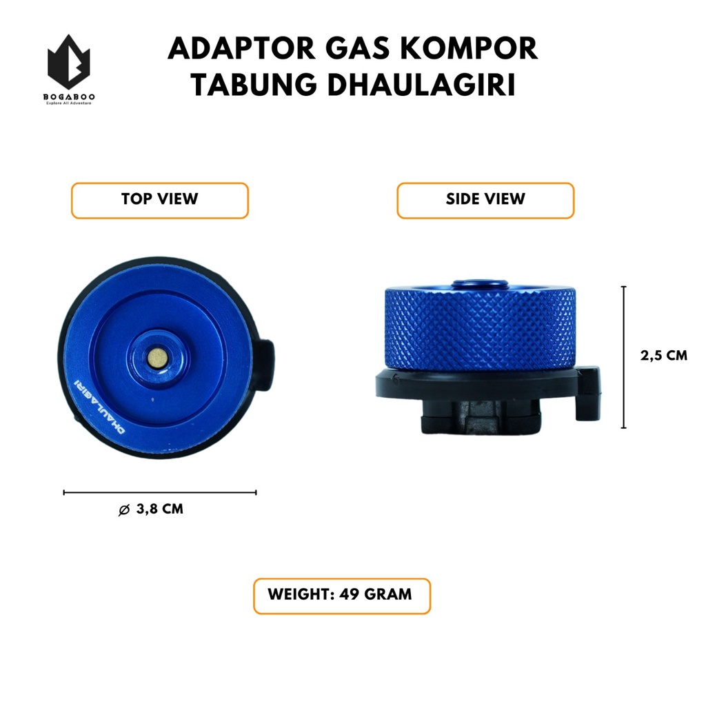 Adaptor Dhaulagiri  Penghubung Tabung gas Hicook  kompor Camping Portable /Burner Head Gas Propane Camping