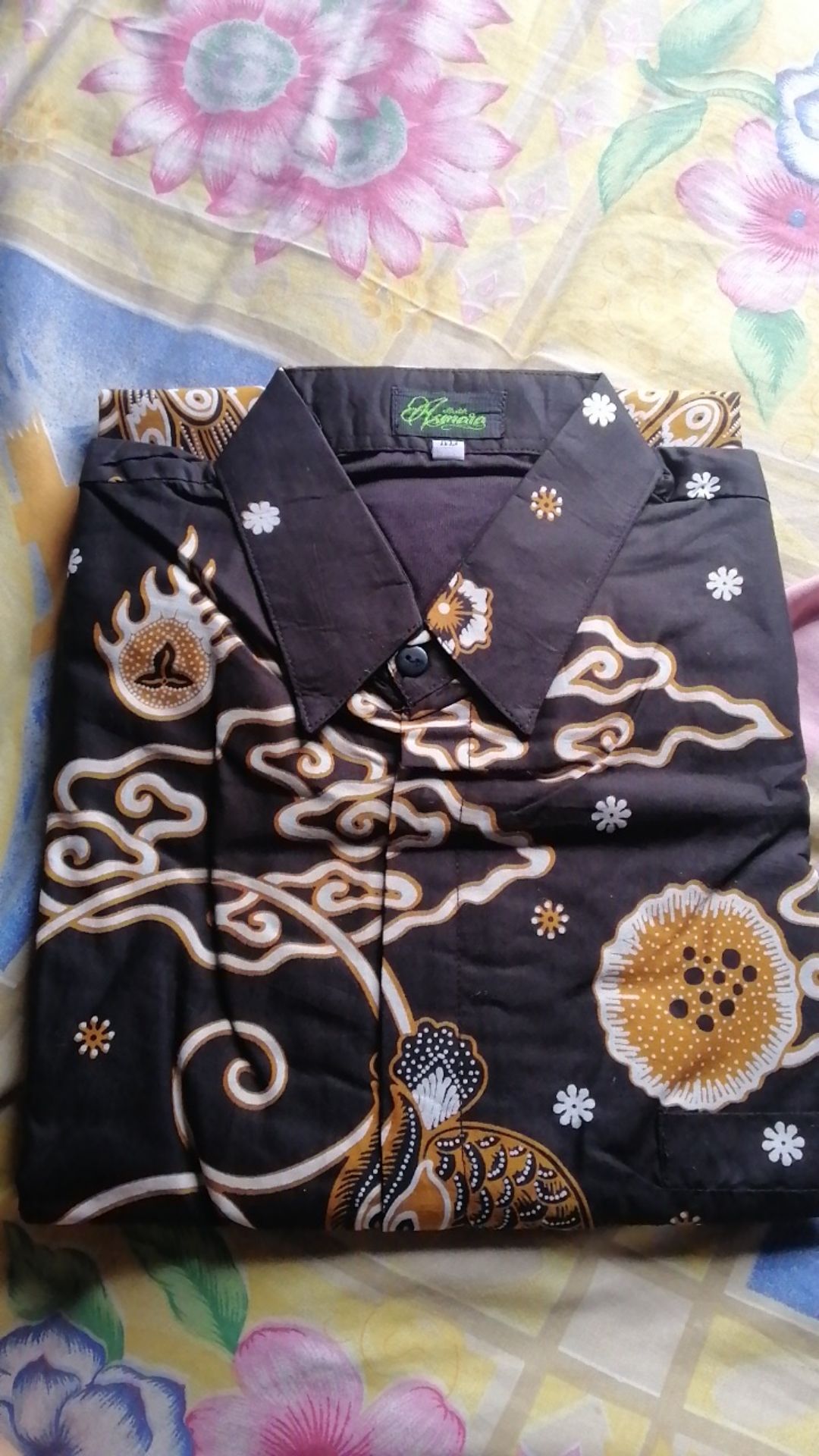 Merak Putih Kemeja Batik Pria Lengan Pendek Full Furing Reguler Fit