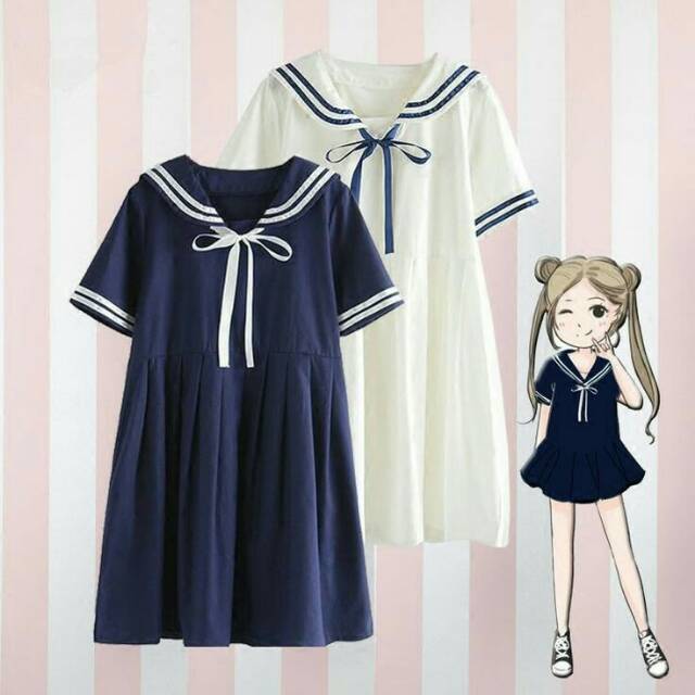 Seifuku dress(Ky012) High Quality -Japan Korean uniform cosplay seragam sekolah Jepang