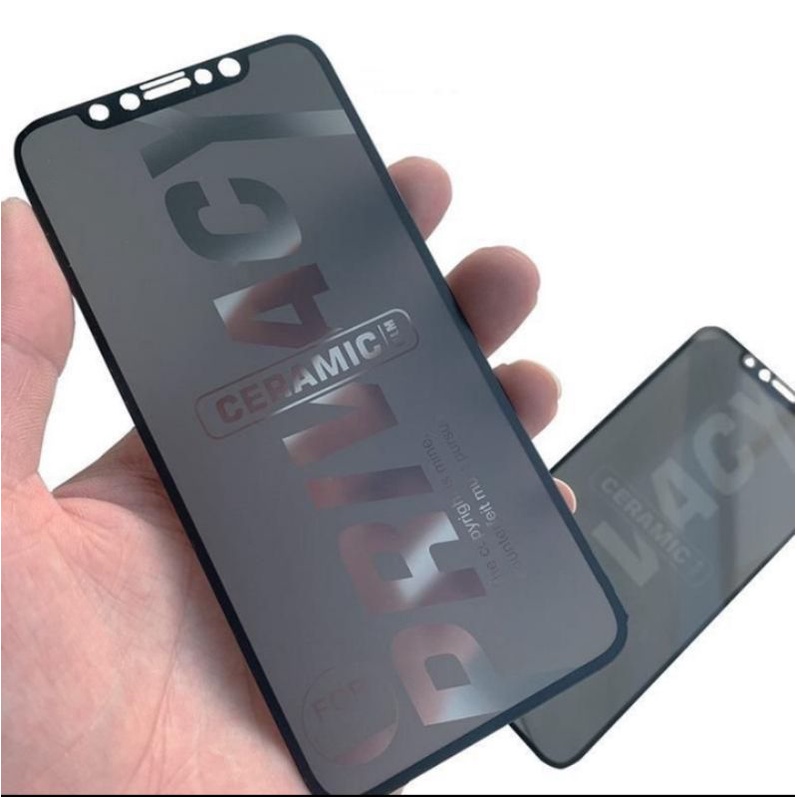 TG Ceramic Anti Spy IPHONE 6 6S 6SE 7 7 PLUS 8 8 PLUS X XS XR XS MAX, Anti Gores Keramik Anti Spy