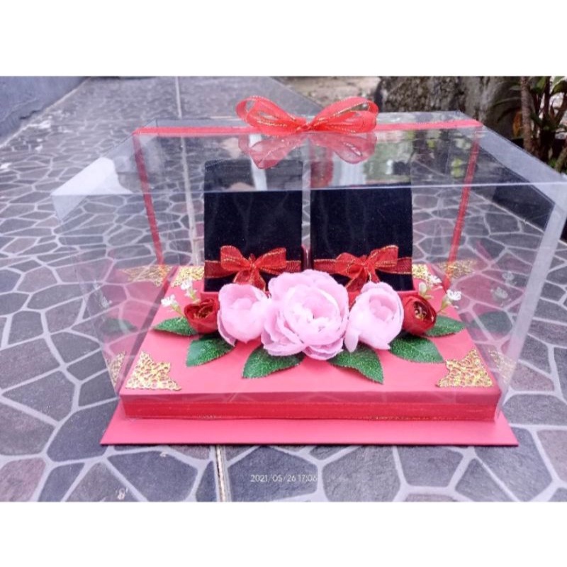 tempat seserahan emas kalung/Tempat mahar pernikahan kalung/emas logam tutup mika