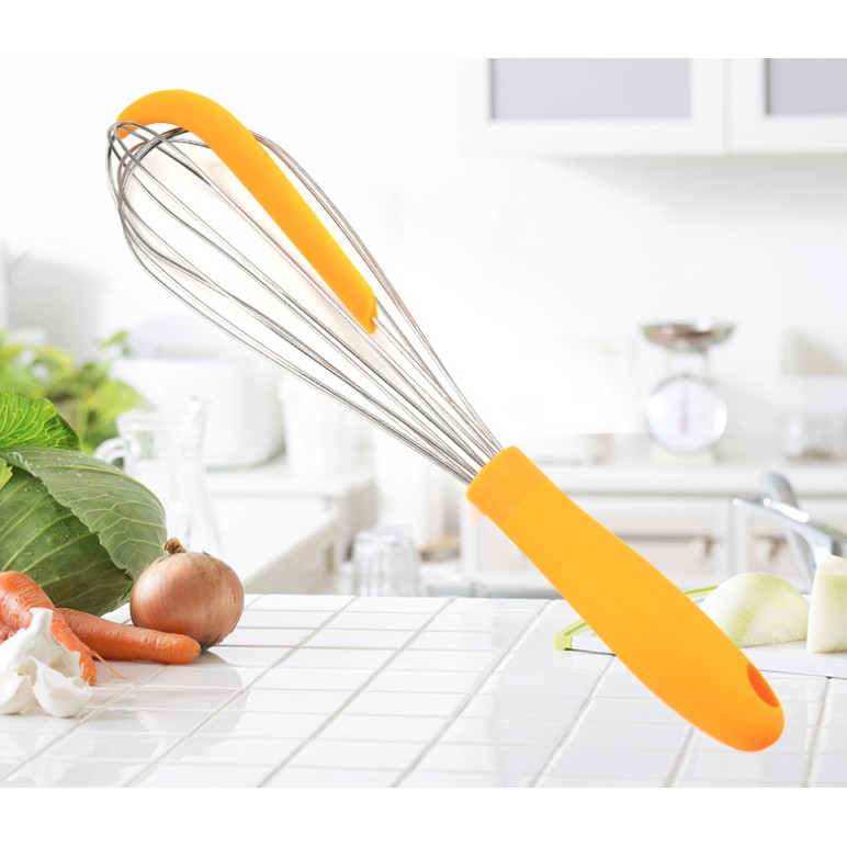 Premium Stainless Steel Whisk Pengocok Telur Adonan Dengan Scraper