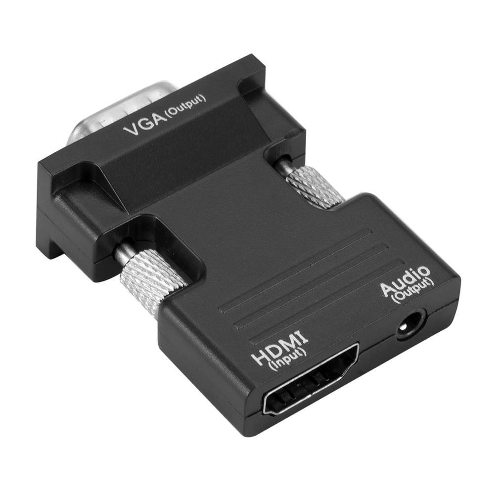 MOJITO HDMI Female to VGA Male Adapter w/Audio Cable Support 1080P Signal Output