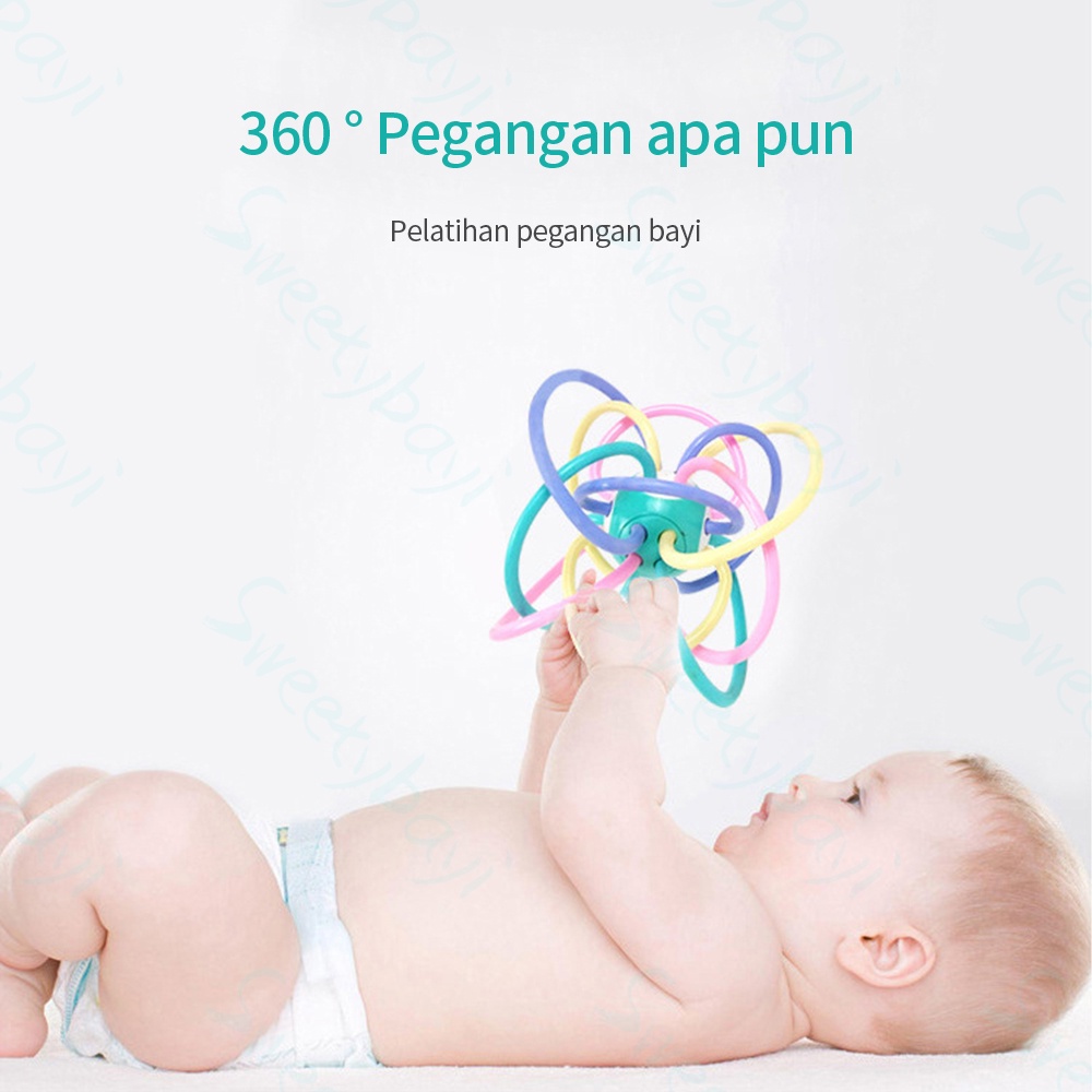 SweetyBayi Teether bayi Mainan gigitan bayi bola Manhattan