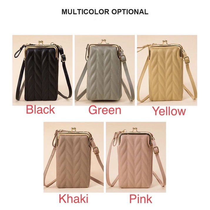 Tas Selempang Kulit Wanita Dompet Hp Cewek Tas Multifungsi Mini Bag C268